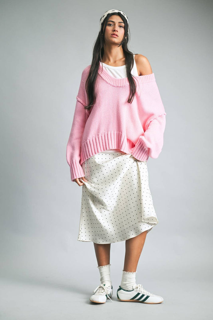 Stella Drop Shoulder Knit Summer Sweater