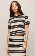 Stellan Striped Tee - Ash Black Stripe by Z Supply