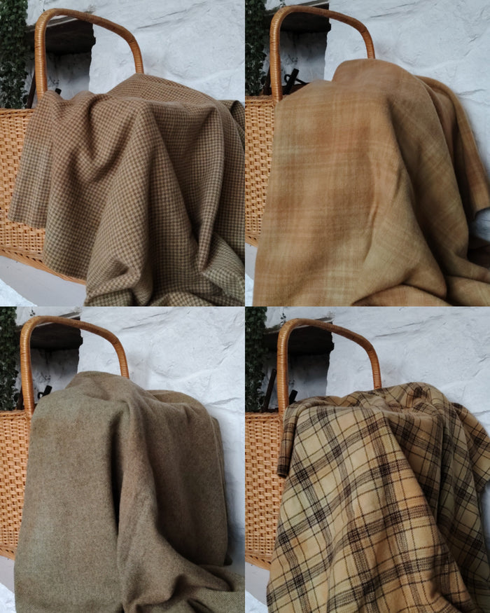 Tan Hand Dyed Wool Fat Sixteenth Bundle