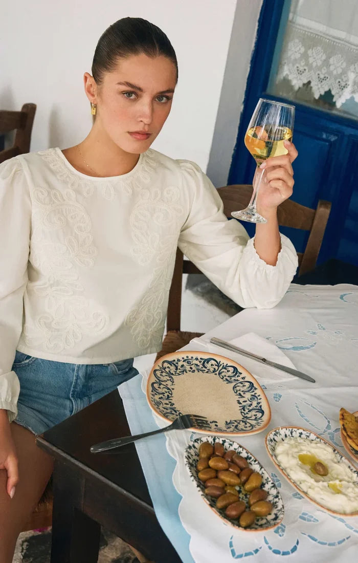 Tatiana Embroidered Cropped Top by Z Supply