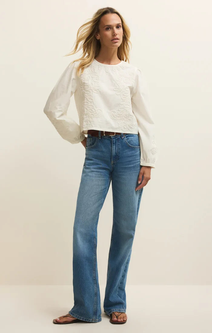 Tatiana Embroidered Cropped Top by Z Supply