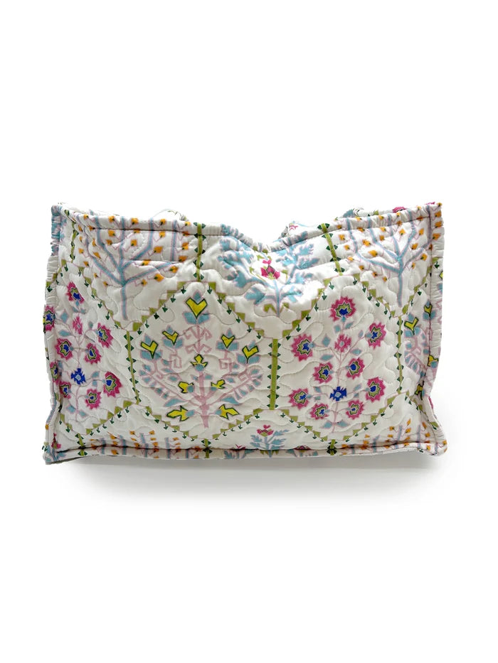 Tavi White Quilted Tote Bag