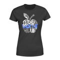Apparel XS / Black Teacher Back The Line Inside Apple - Police Shirt - Standard Women's T-shirt
