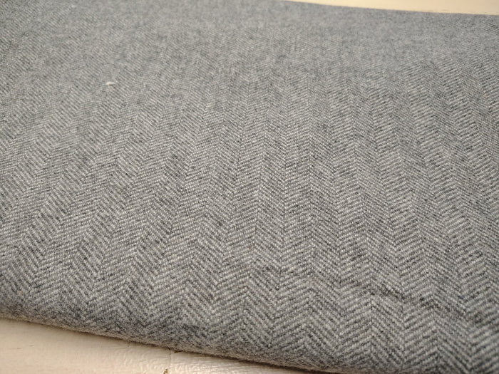 Teal Hand Dyed Herringbone Wool