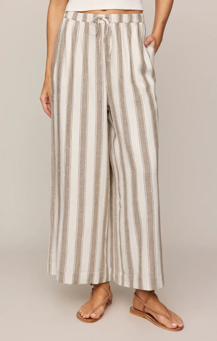 The Perfect Striped Pant - Light Toffee