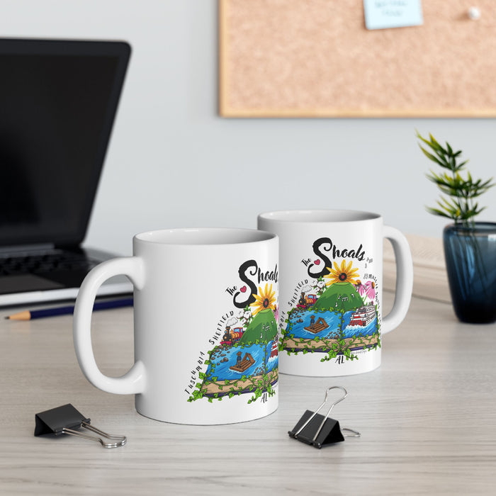The Shoals Story: Tuscumbia, Sheffield, Muscle Shoals and Florence Alabama Travel Souvenir Mug