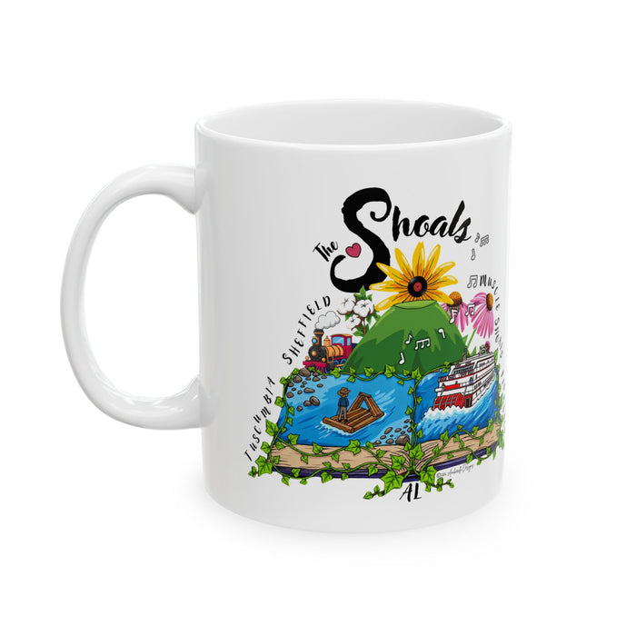 The Shoals Story: Tuscumbia, Sheffield, Muscle Shoals and Florence Alabama Travel Souvenir Mug