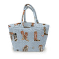 Thunderbird Boots Blue Quilted Handbag