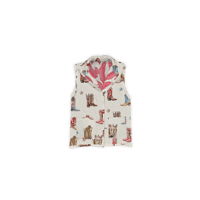 Thunderbird Boots Sand Quilted Ruby Vest