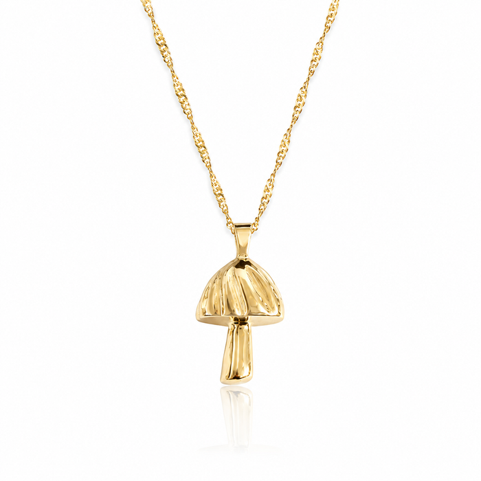 Tiny Mushroom Charm Necklace