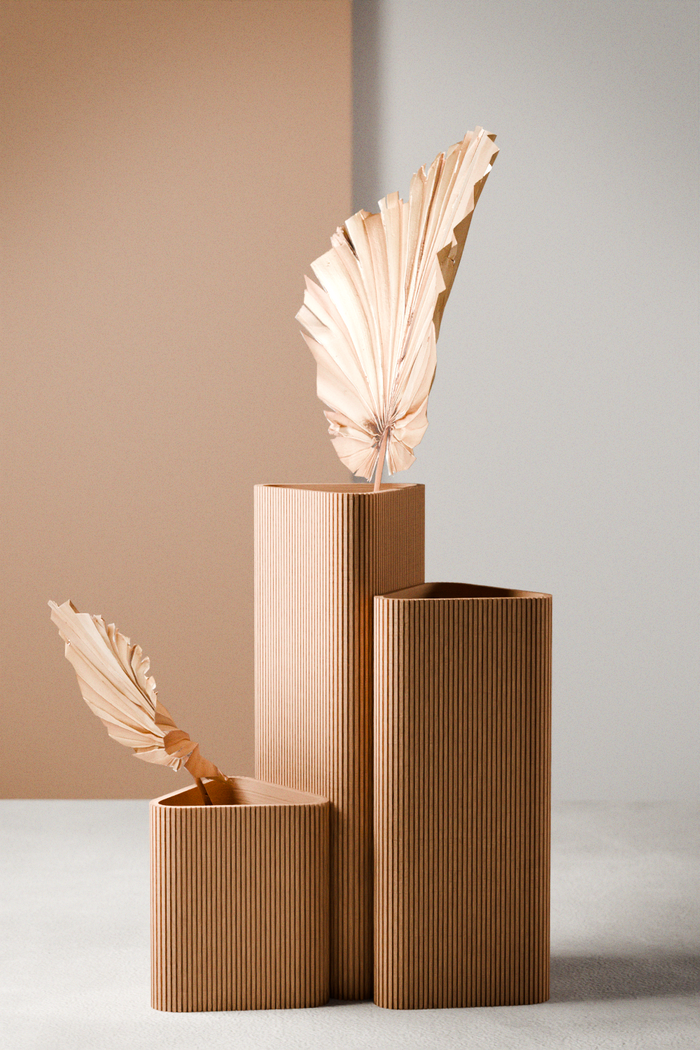 Triangle Vase from Modernized Pottery
