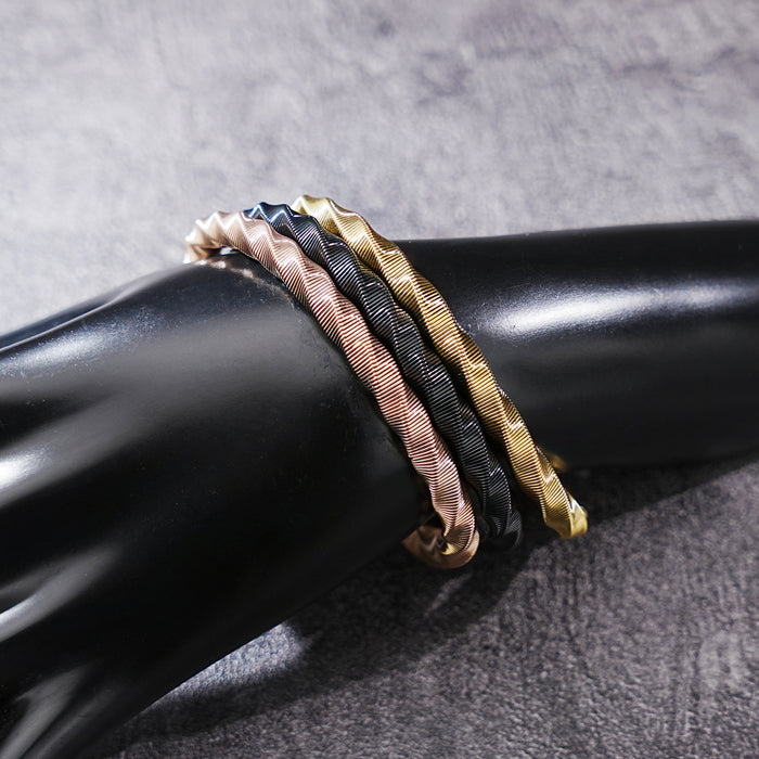 Twisted Gold-Tone Men's Bracelet