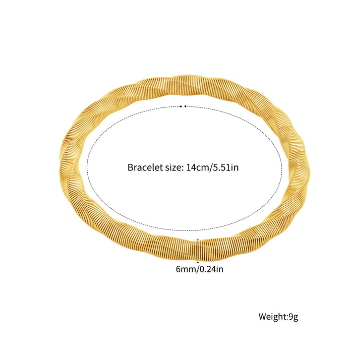 Twisted Gold-Tone Men's Bracelet