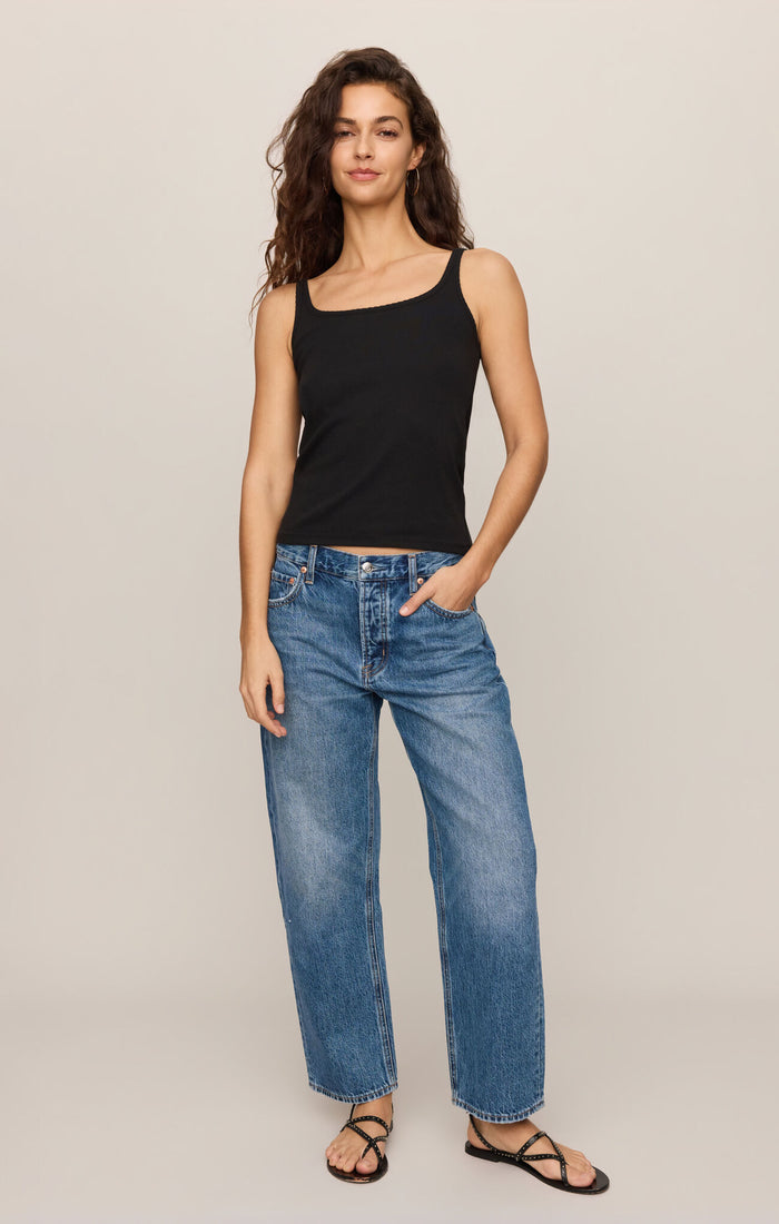 Vale Scalloped Tank - Black by Z Supply