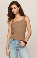 Vale Scalloped Tank - Light Toffee by Z Supply