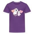 Valentine Hearts Kids' Premium T-Shirt - purple
