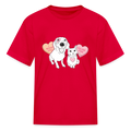 Valentine Hearts Kids' T-Shirt - red