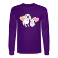 Valentine Hearts Long Sleeve T-Shirt - purple