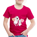 Valentine Hearts Toddler Premium T-Shirt - dark pink