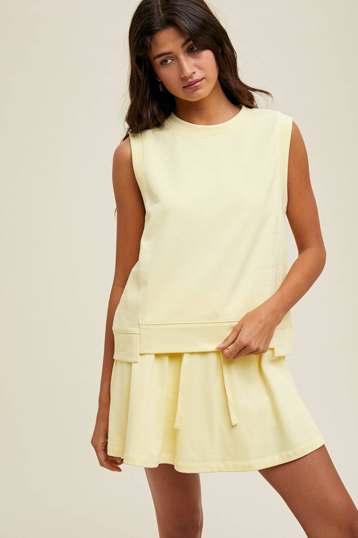 Violet French Terry Tank