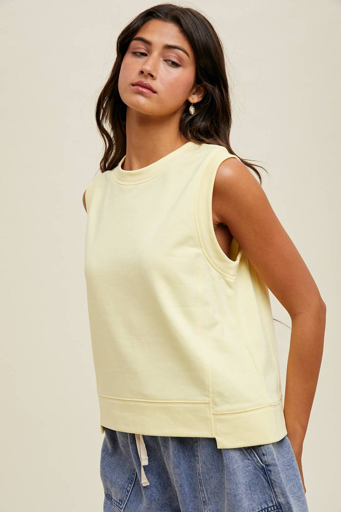 Violet French Terry Tank