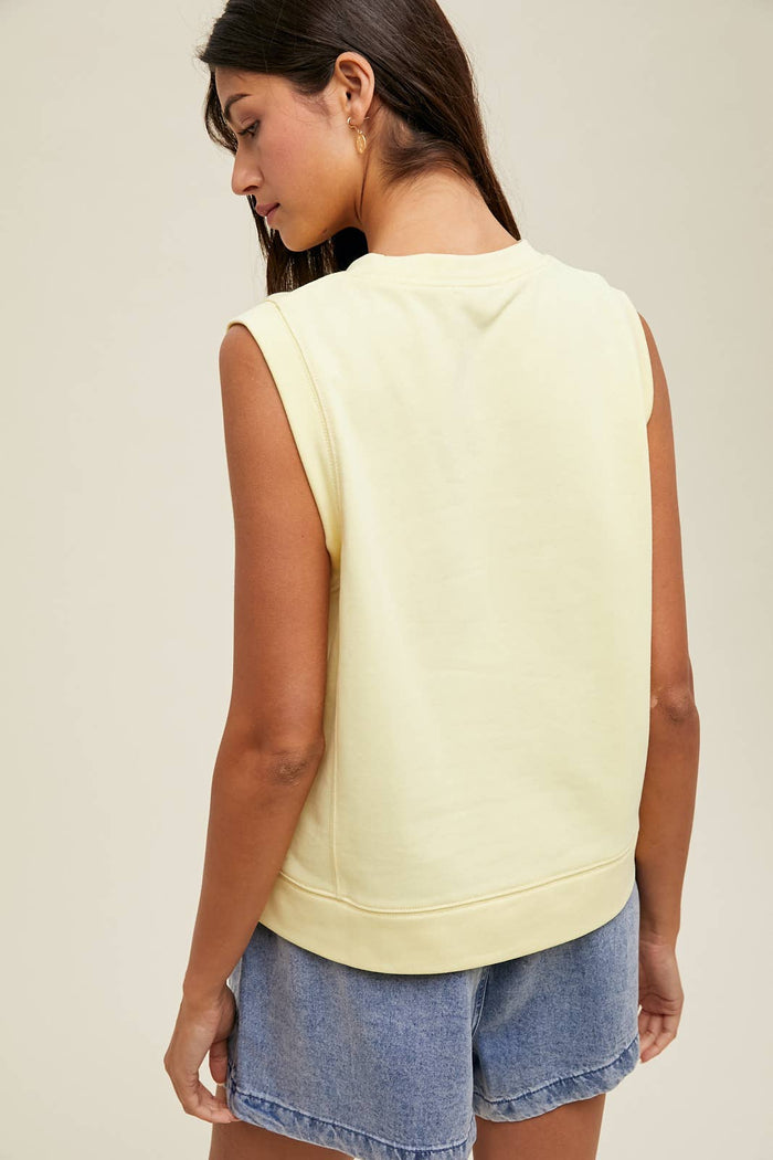 Violet French Terry Tank