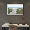 Wall art Beach art Framed wall art Sandy beach artworklandscape landscape wall art Poster