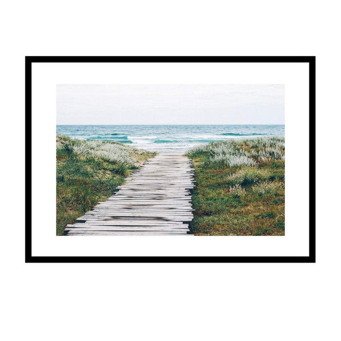 Wall art Beach art Framed wall art Sandy beach artworklandscape landscape wall art Poster