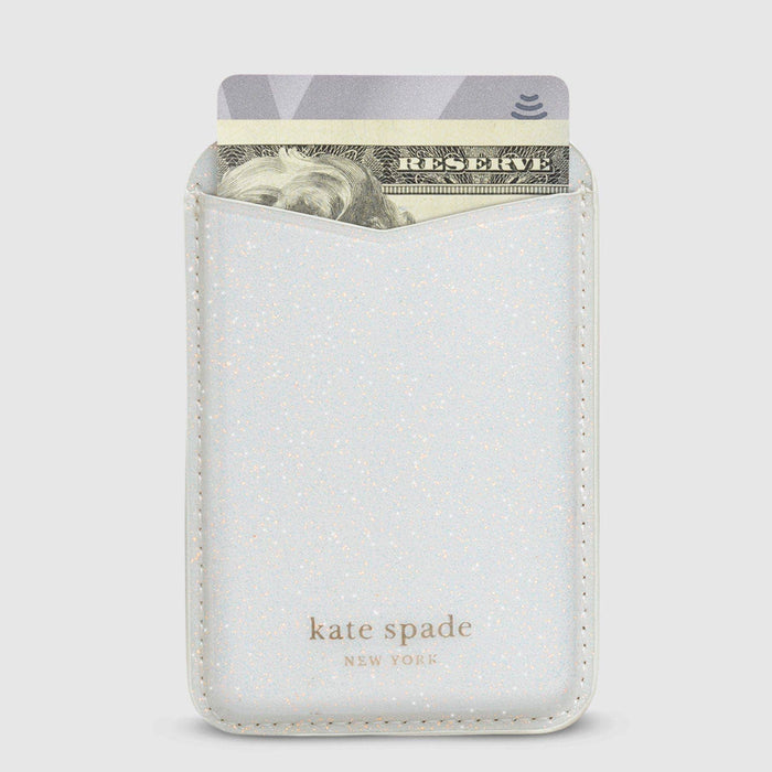 Wallet MagSafe White Glitter by Kate Spade