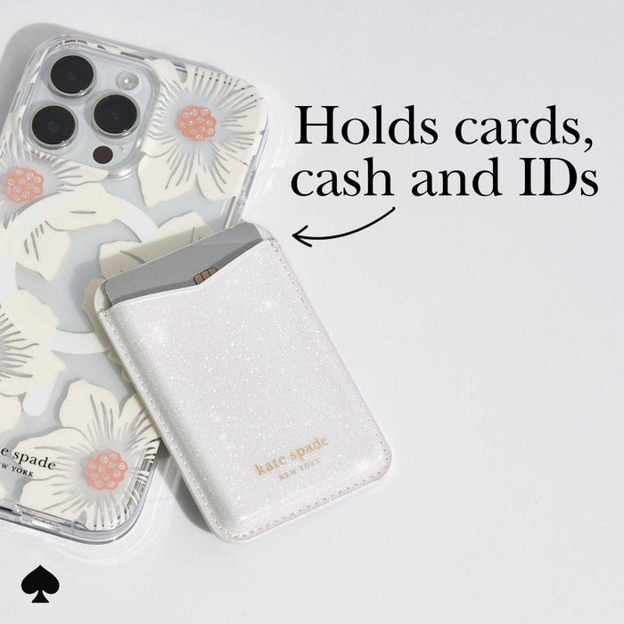 Wallet MagSafe White Glitter by Kate Spade