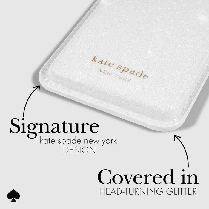 Wallet MagSafe White Glitter by Kate Spade