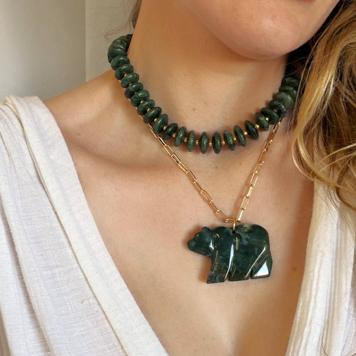 Western Bear Pendant Necklace