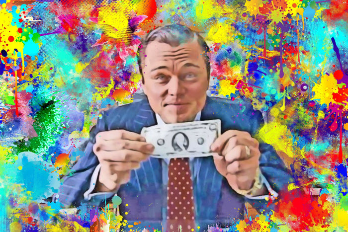 Wolf Of Wall Street inspirational wall art Canvas print Leonardo DiCaprio  Wolf Of Wall Street wall art