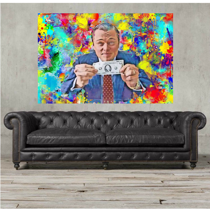 Wolf Of Wall Street inspirational wall art Canvas print Leonardo DiCaprio  Wolf Of Wall Street wall art