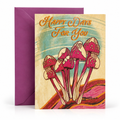 Wood Folding Card - Happy Mushroom Days For You
