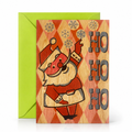 Wood Folding Card - Ho Ho Ho