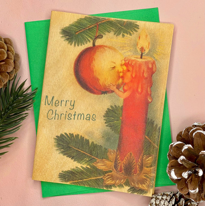 Wood Folding Card - Smooch Baby
