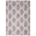 Woodblock Paisley Blue Eco-Washable Rug- 100% recycled content rug featuring a blue paisley pattern.