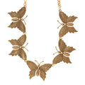 Yochi Gold Butterfly Collar Statement Necklace